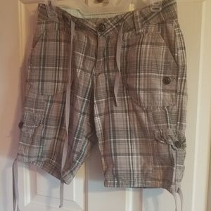 Unionbay Grey and Blue Plaid Shorts
